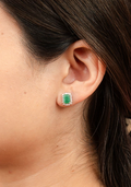 Emerald & Diamond Studs