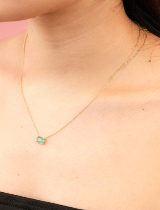 Emerald Square Necklace