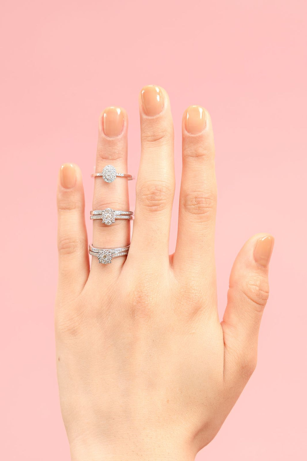 MultiDiamond Oval Ring