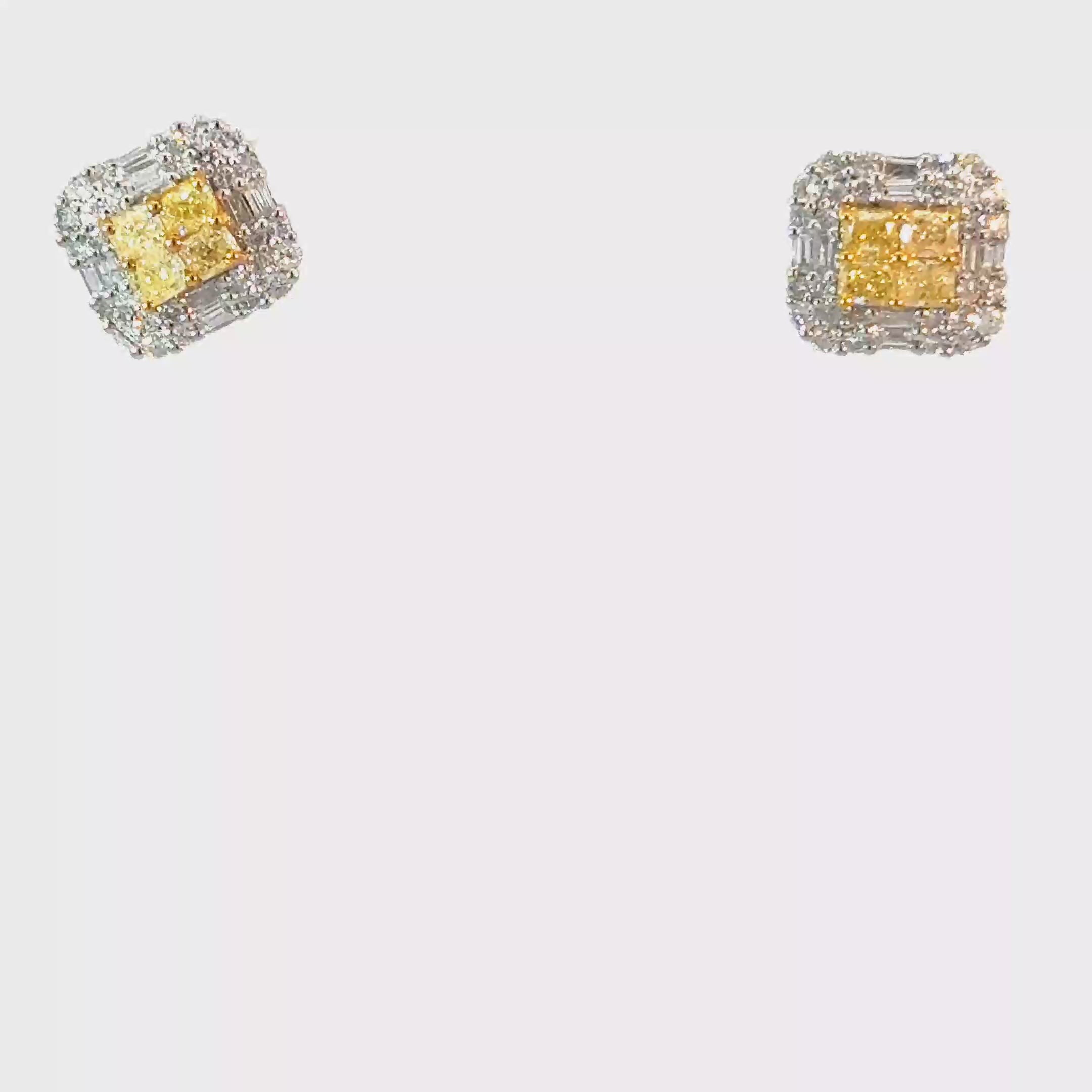 Yellow Diamond Studs