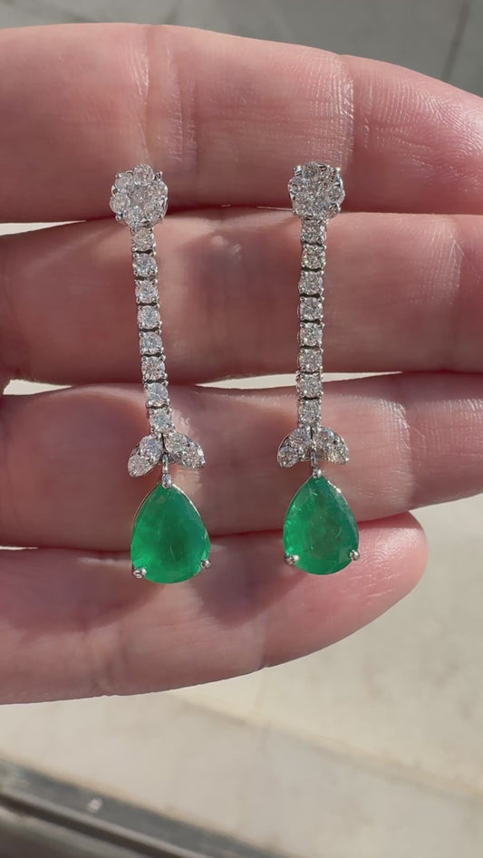 Elegant Emerald Earrings
