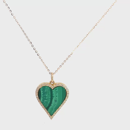 Heart Malachite Pendant