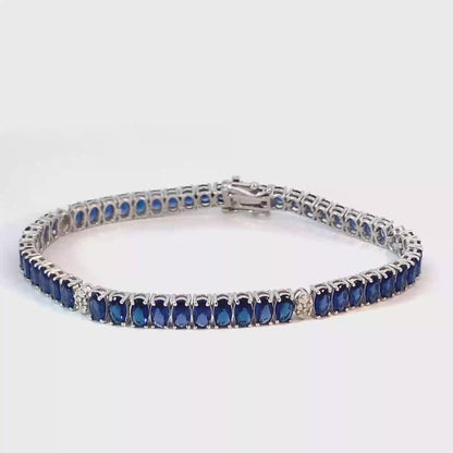 Multi Oval Saphire Bracelet