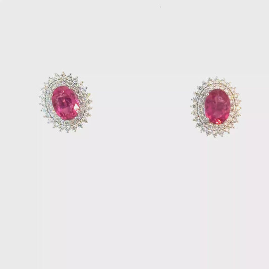 Oval Tourmaline Studs
