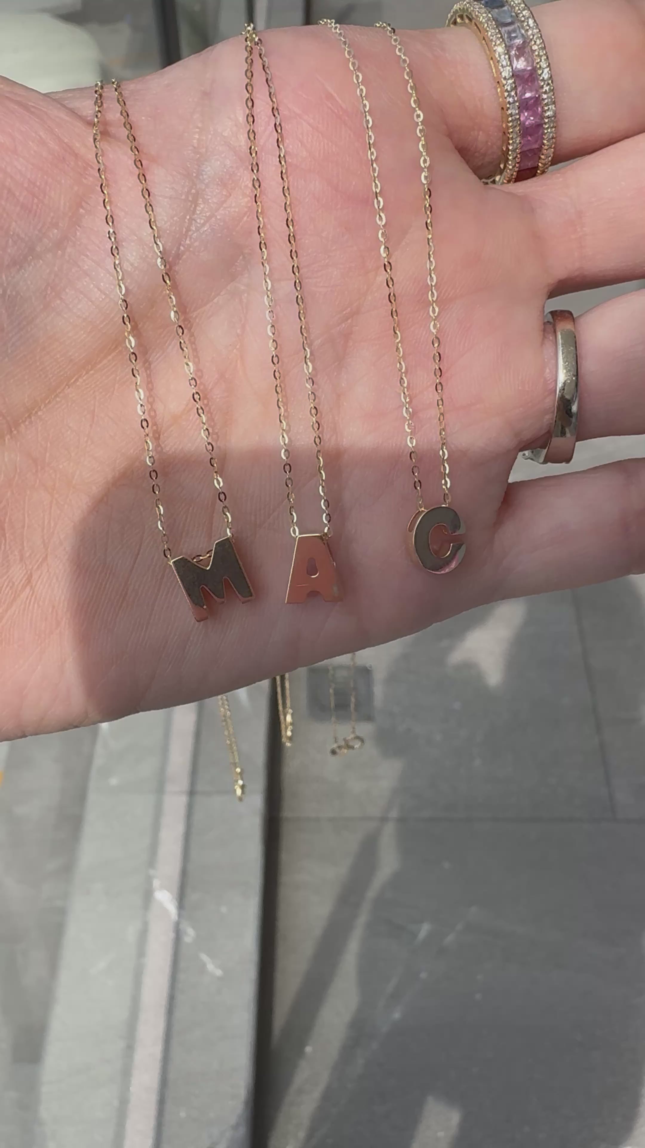GOLD INITIAL NECKLACE
