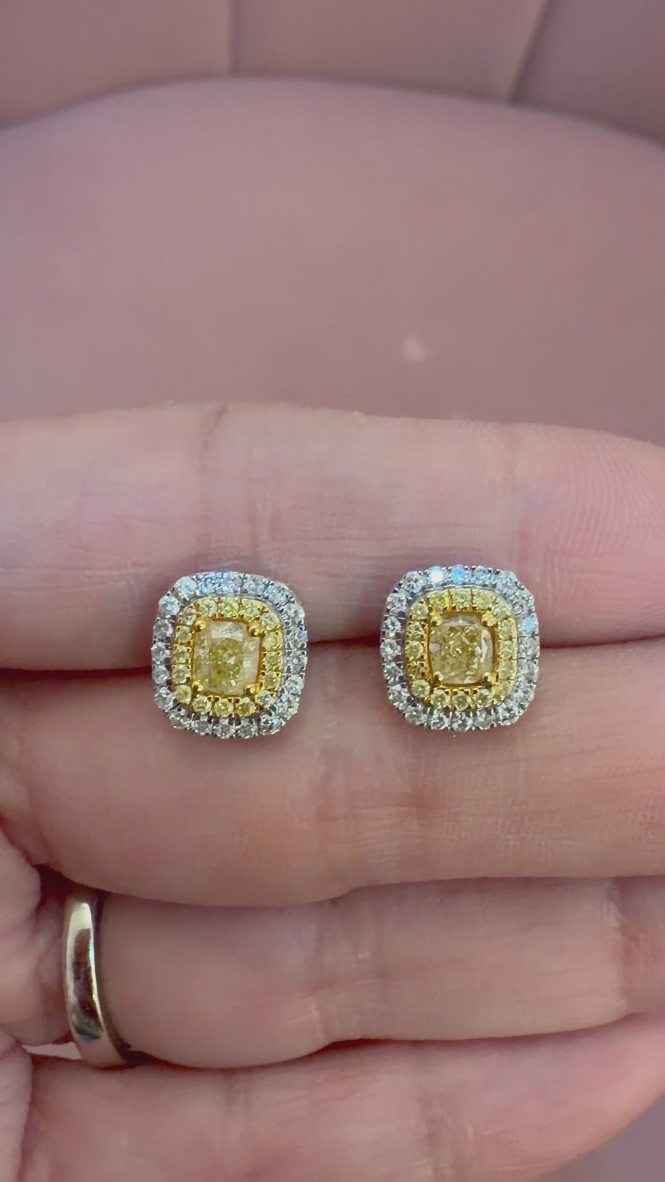 Radiant Yellow Diamond Double Halo