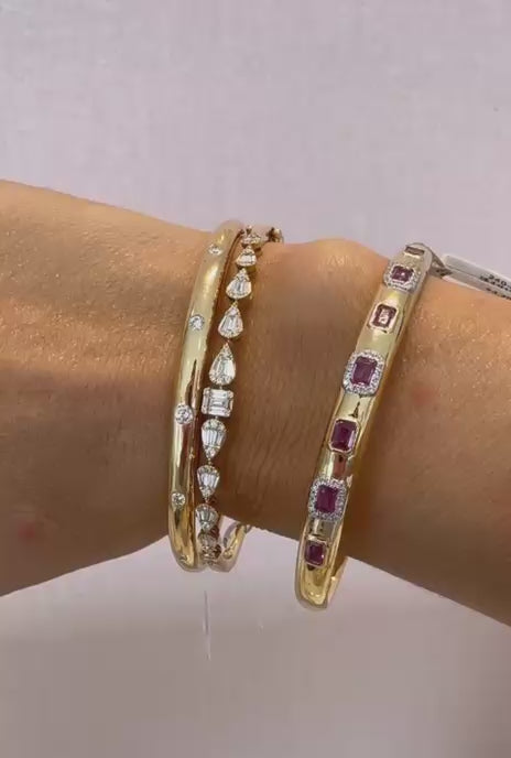 Teardrop Baguette Bangle