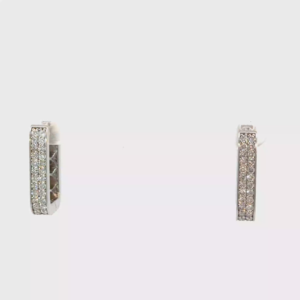 Square Diamond hoops