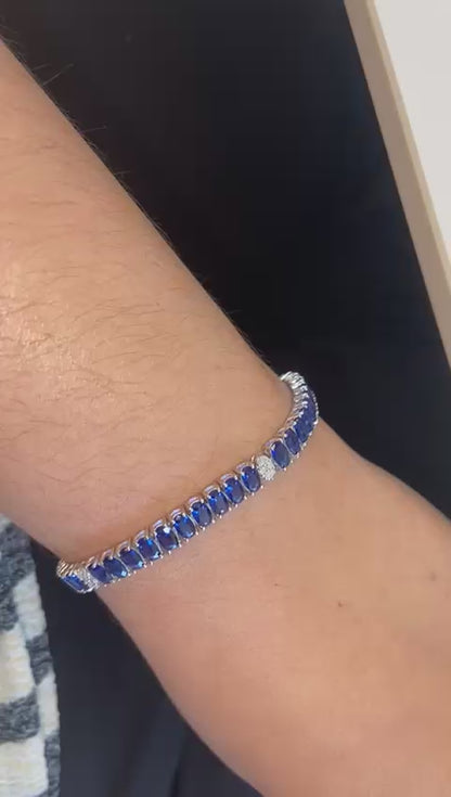 Multi Oval Saphire Bracelet
