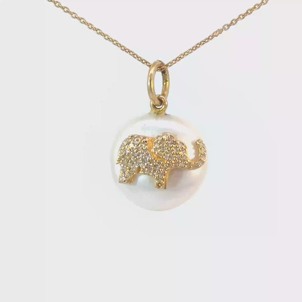 Pearl Elephant Pendant