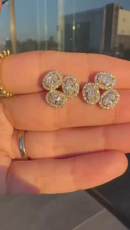 3 Multidiamond Studs