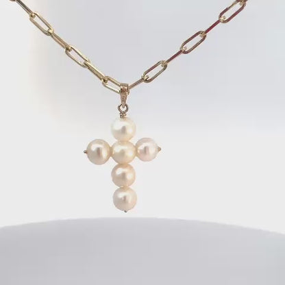 Pearl Cross Pendant