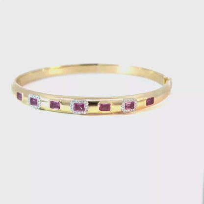 Pink Saphire Bangle