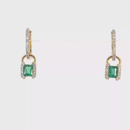 Emerald Lock Hoops